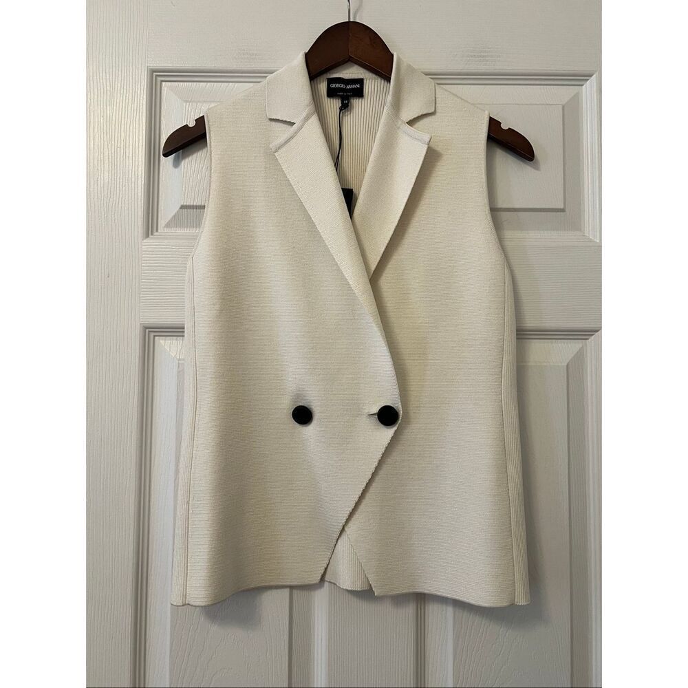 Giorgio Armani Silk Blend Waistcoat Vest